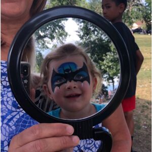 Bat Man Face Painting