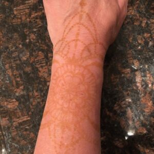 Henna Stain After Scraping Off Paste