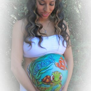 Nemo and Squirt Prenatal Belly Art